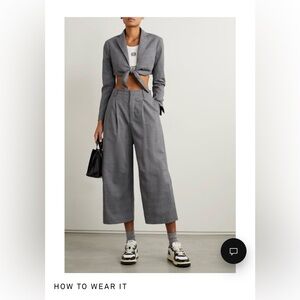 R13 Women's Gray Wide Leg Pants